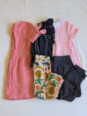 Toddler Girls Boho Summer Capsule Lot 5pcs H&M Joe Fresh Old Navy Size 4T